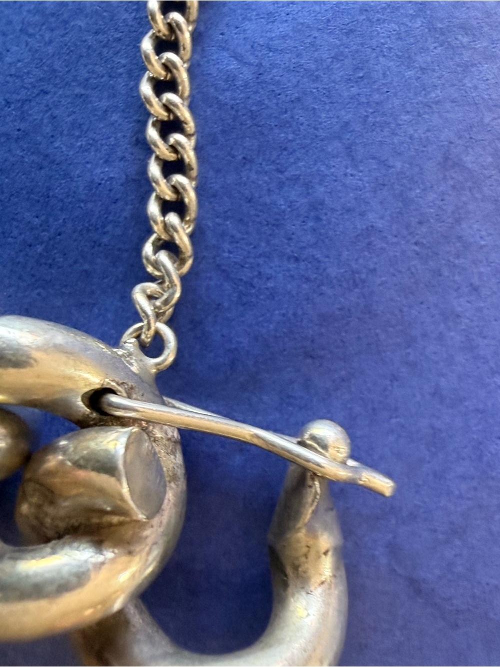 Sterling Silver vintage Polish curb link bracelet weighing 115g from 1980 - Picture 7 of 10